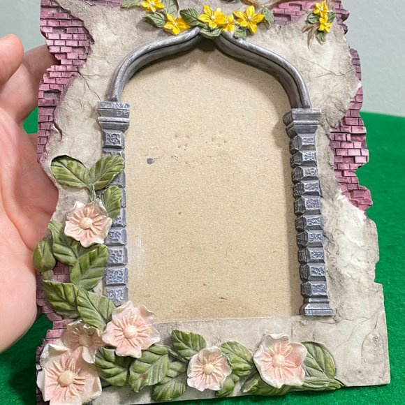 Vintage Floral Picture Frame, Handmade Tabletop, Wall Hanging Photo Frame - Picture 8 of 11